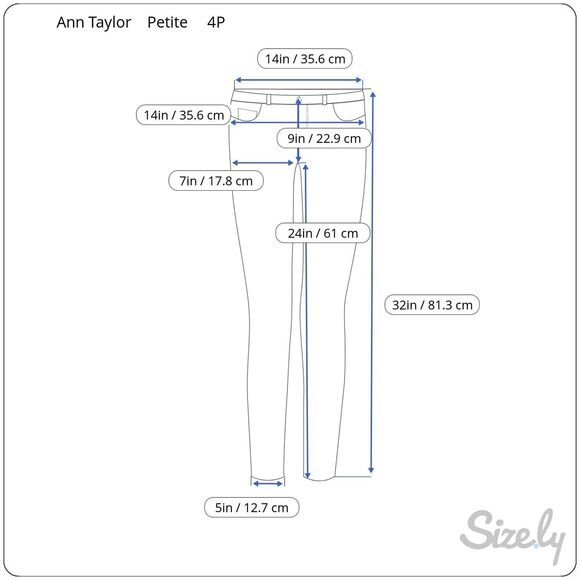 Ann Taylor Petite Jeans Womens 4P The Skinny Crop Mid Rise Skinny Leg Blue - Picture 2 of 6